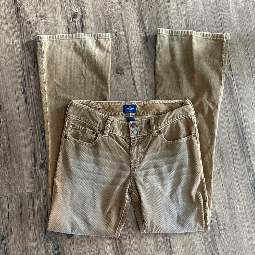 Abercrombie & Fitch Tan Boot Cut Corduroy Pants